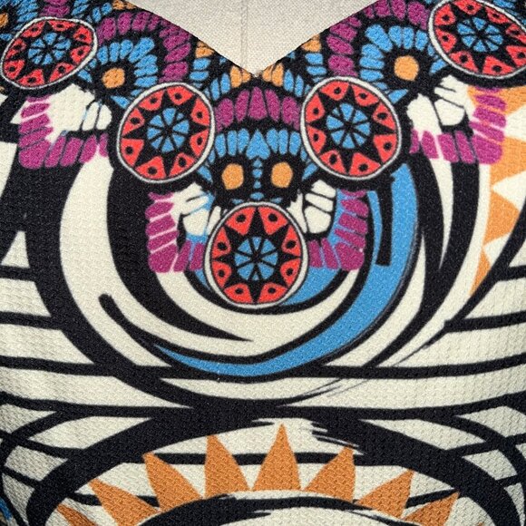 ANTHROPOLOGIE CHAMPAGNE and STRAWBERRY Vibrant Color Pin-Up Girl Dress - NWT -L - Picture 9 of 14